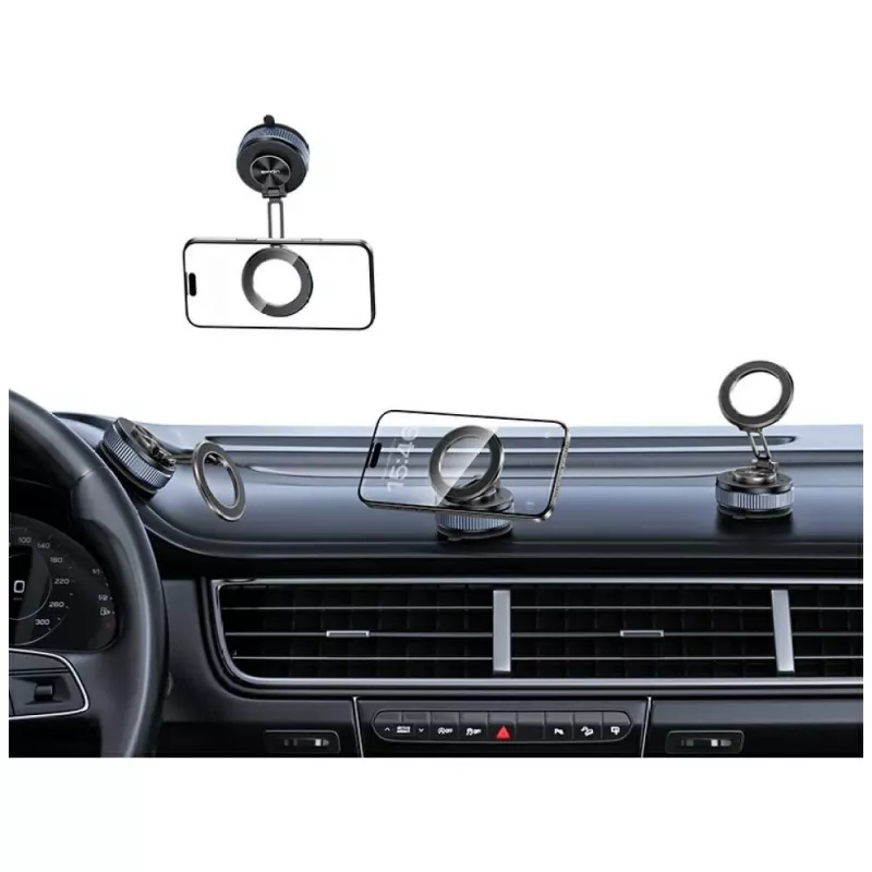 Telefono laikiklis USAMS ZJ084 magnetinis patamsėjęs – magnetinis automobilio/stalo laikiklis išmaniesiems telefonams