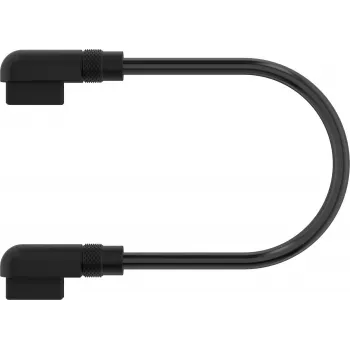 Corsair iCUE LINK kabelis 2x 135 mm su plonais 90° jungtimis juodas