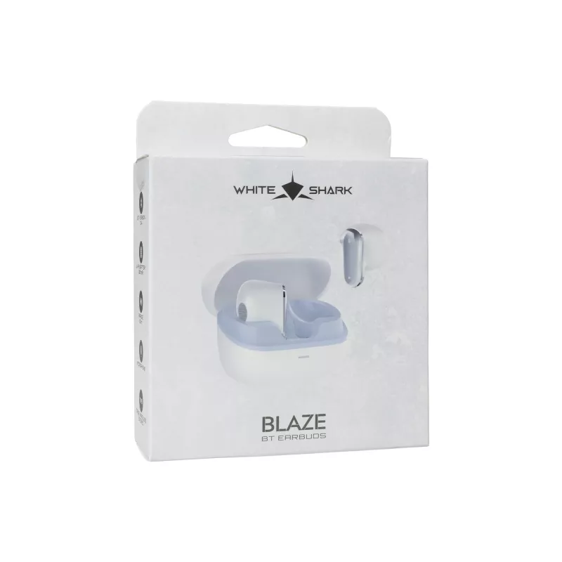„True Wireless“ ausinės White Shark GEB-TWS-201 Blaze White