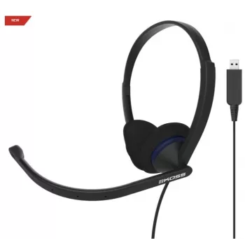 Ausinės Koss CS200 USB laidinės antausinės skambučiams ir muzikai USB-A juodos