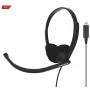 Ausinės Koss CS200 USB laidinės antausinės skambučiams ir muzikai USB-A juodos