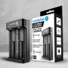 Įkroviklis baterijoms everActive LC200, USB, 2 lizdai, Li-Ion, AA/AAA/AAAA/C/D, 5 V įėjimas, 4,2 V išėjimas, juodas