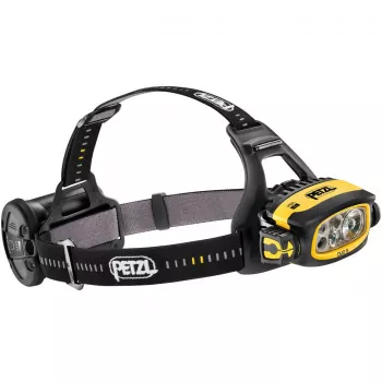 Priekinė lemputė su galvos juosta Petzl Duo S juoda geltona