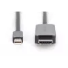 DIGITUS DB-340109-010-S adapterinis laidas - Mini DisplayPort (kištukas) į HDMI (kištukas) - 1,0 m - palaiko 8K 60 Hz - juoda