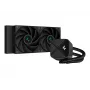 Vandens aušintuvas DeepCool LS520S — 120 mm ventiliatoriai, 500–2250 RPM, juodas, palaiko LGA1700/AM5/TR4