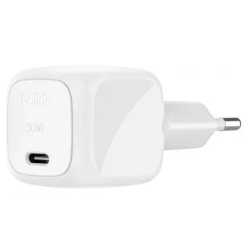 Belkin BoostCharge 30W USB-C greitasis kroviklis nešiojamiesiems kompiuteriams, išmaniesiems telefonams, planšetėms, balta