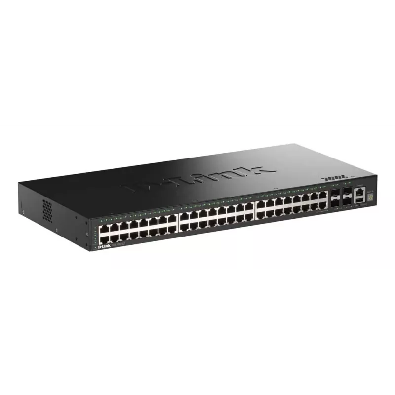 D-Link 52 prievadų „Gigabit“ krovinių valdomas jungiklis su 4 x 10G SFP+ prievadais