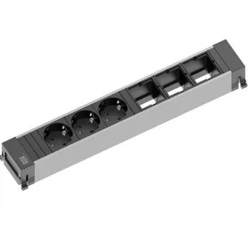Bachmann POWER FRAME ilginimo blokas 0,2 m 3 AC lizdai Vidaus Juoda Pilka