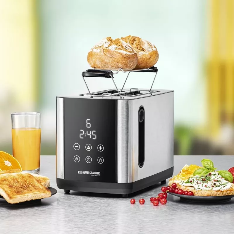 Skrudintuvas Rommelsbacher TO850 2 griežinėliams, 850 W, nerūdijantis plienas/juodas, XL lizdai