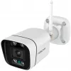 Foscam V8P belaidė stebėjimo kamera balta 8MP (3840x2160), dviejų juostų Wi-Fi, įmontuotas prožektorius ir signalinis sirenas (V8P-W)