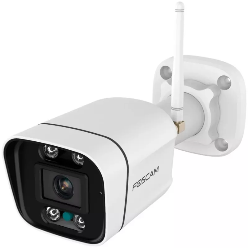 Foscam V8P belaidė stebėjimo kamera balta 8MP (3840x2160), dviejų juostų Wi-Fi, įmontuotas prožektorius ir signalinis sirenas (V8P-W)