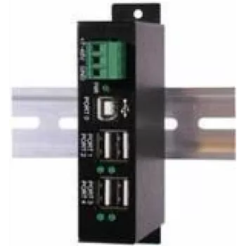 EXSYS EX-1163HMS-WT 4 prievadų USB 2.0 HUB su apsauga nuo viršįtampių ir išplėstu temperatūros diapazonu