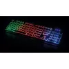 Manhattan Gaming klaviatūra USB, Low Force Key Edition, 12 multimedijos klavišai, vaivorykštinis LED apšvietimas, USB-A, juoda, mažmeninė dėžutė (vokiškas išdėstymas)