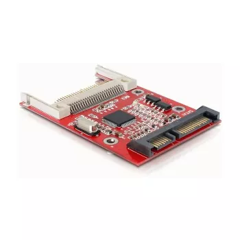 Vidinė SATA kortelių skaityklė Compact Flash DeLOCK 91660 raudona