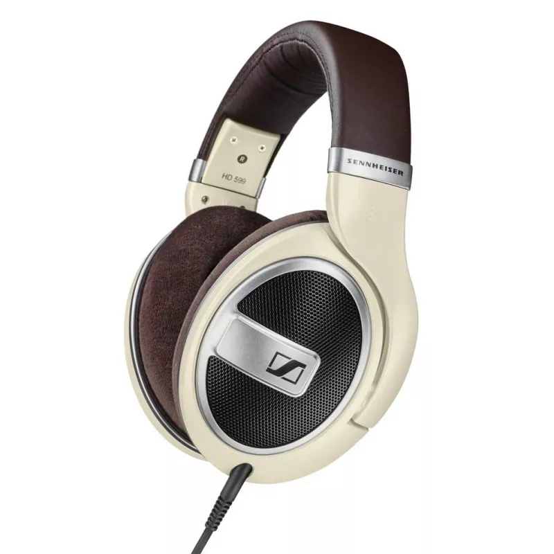 Ausinės Sennheiser HD 599 — laidinės, atviro tipo, 50 Ω, 12–38500 Hz, 1,2 m kabelis, dramblio kaulo spalvos