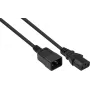 kabelmeister ilginimo maitinimo laidas IEC C20 kištukas - IEC C13 lizdas, juodas, 1,00mm², 3m