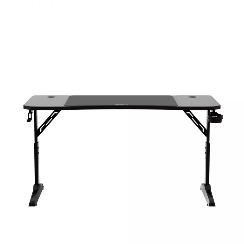Gaming stalas huzaro Hero 3.6 – stačiakampis 1400×600 mm, aukštis reguliuojamas 560–790 mm, juodas, H kojos, 15 mm stalviršis