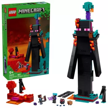 Konstrukcinis žaislas LEGO Minecraft rinkinys 21279 Endermano bokštas, 867 dalių, 2 minifigūrėlės, 450 mm aukštis