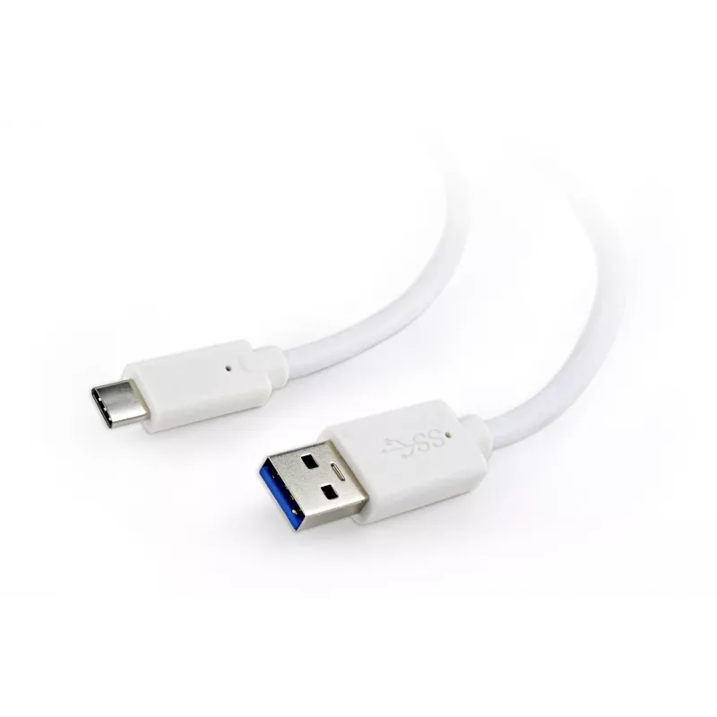 USB duomenų laidas Gembird USB A – USB C 1 m, USB 3.2 Gen 1, baltas