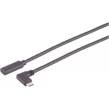 USB laidas S/CONN 13-54015 USB 3.2 Gen 2x2 0,5 m USB C pilka