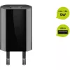 USB sieninis įkroviklis GOOBAY 5 W, 1x USB 2.0, įėjimas 100–240 V, juodas
