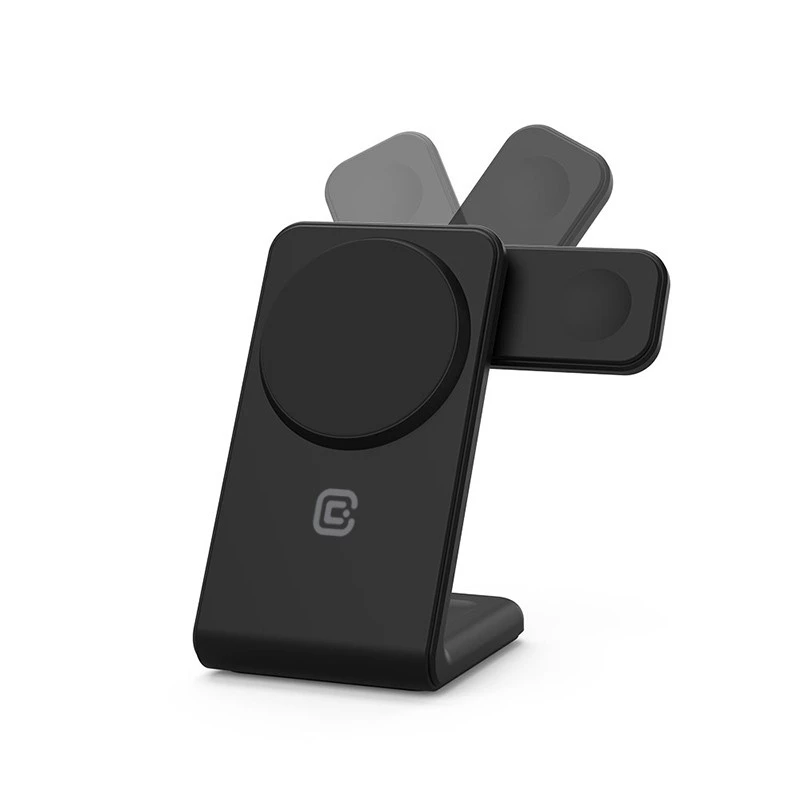 Vidaus belaidis įkroviklis laikrodžiui Crong CRG-MSPS-BLK, juodas, Lightning/USB