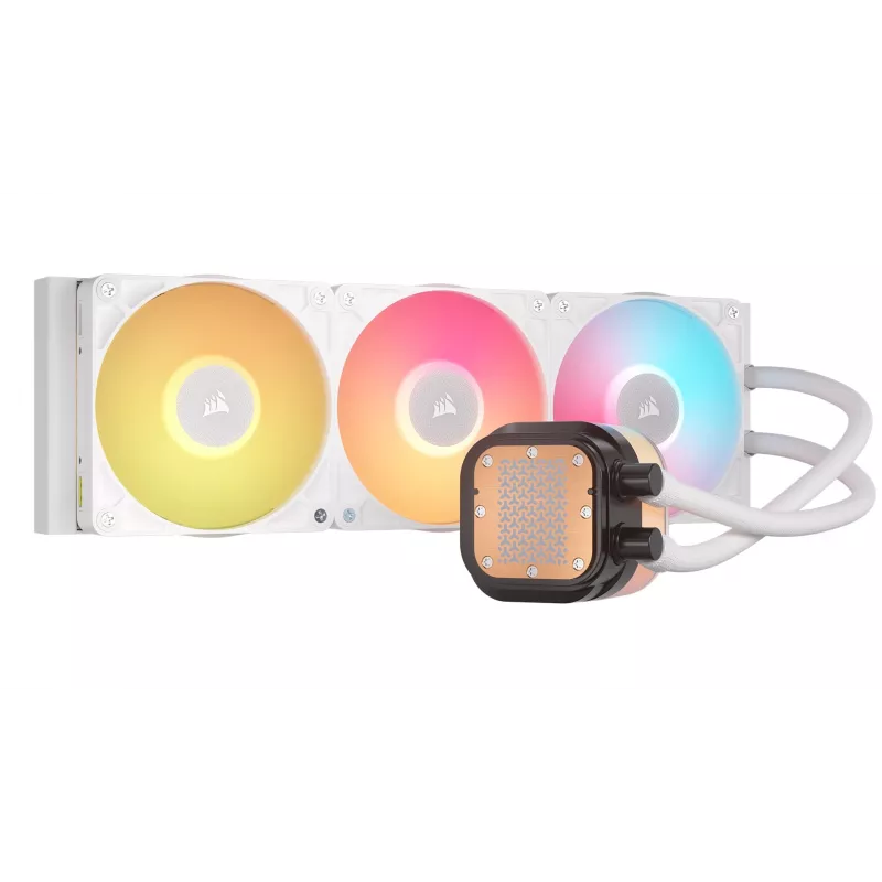 All-in-one skysčio aušintuvas Corsair iCUE LINK TITAN 360 RX LCD 12 cm Baltas