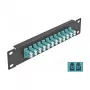 Optiminis skirstomasis skydas DeLOCK 10 col. 12 prievadų LC Duplex akvamarinas juodas 1U