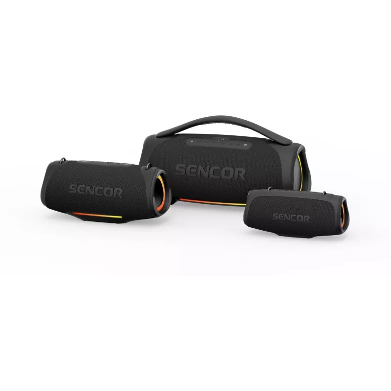 Nešiojamas garsiakalbis SENCOR RESONEXMAXI, 100 W, IPX7 atsparus vandeniui, 10 000 mAh baterija, Bluetooth 5.3, USB-C įkrovimas