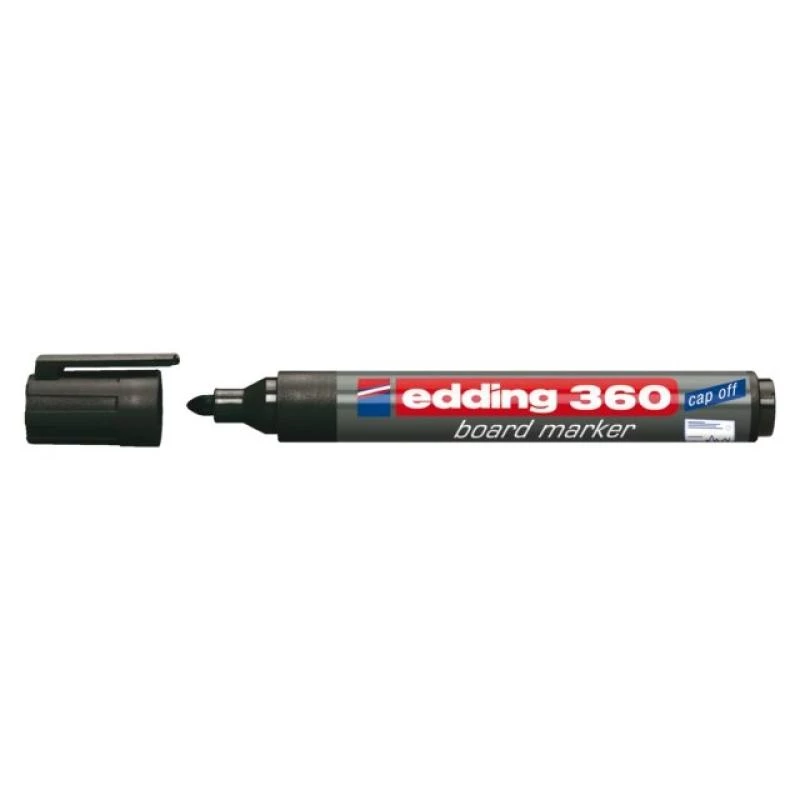 Markeris Edding e-360 juodas 1 vnt. Rašymo spalva juoda