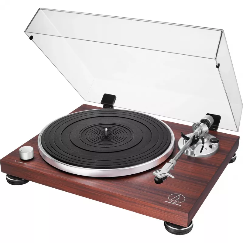 Pavarų variklio garso grotuvas Audio-Technica AT-LPW50BTRW Ruda