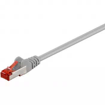 Wentronic Goobay CAT 6 jungiamasis kabelis, S/FTP (PiMF), pilkas, 10 m - LSZH halogeninis, varis (50891)