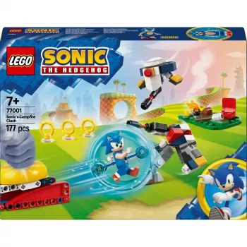LEGO Sonic the Hedgehog 77001 Campfire Showdown statybinis rinkinys, 177 dalių, 1 minifigūrėlė, nuo 7 metų