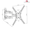 Maclean Mc-743 - VESA laikiklis monitoriui / televizoriui, 13–50 col., juodas, 30 kg