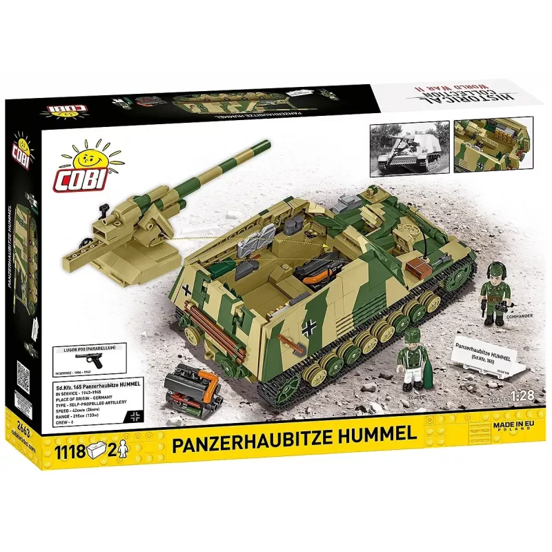 Konstrukcinis rinkinys Cobi Panzerhaubitze Hummel 1118 dalių modelio rinkinys