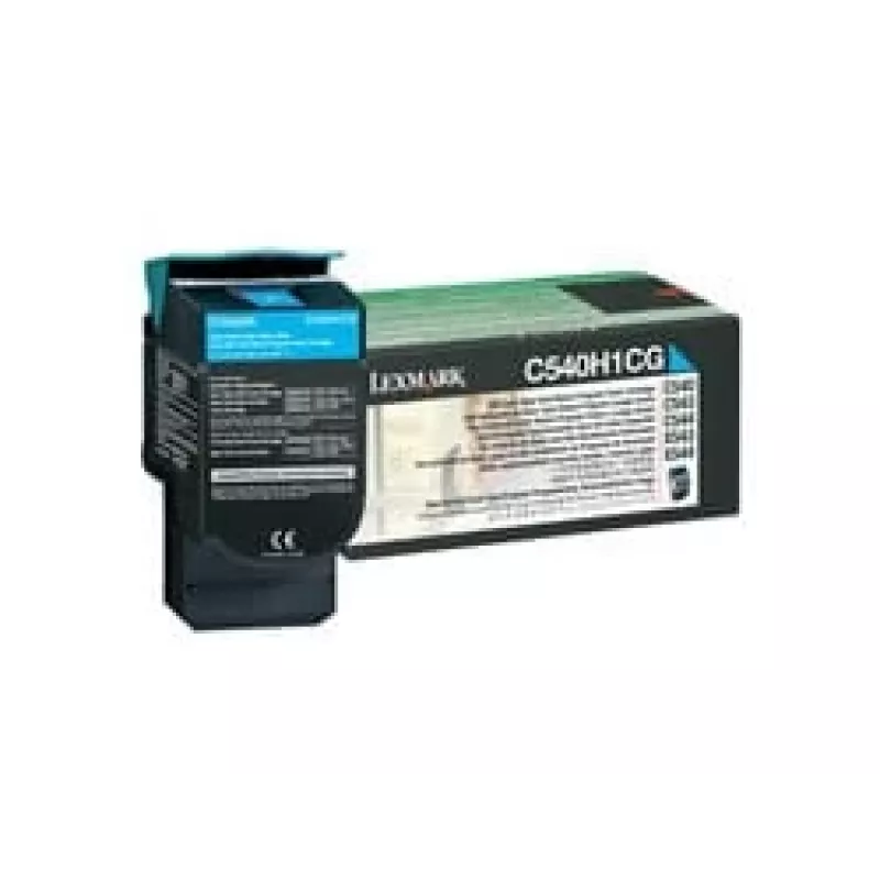 Lexmark C540H1CG tonerio kasetė, skirta C540/C543/C544/C546, žydra, didelės talpos, 2000 puslapių