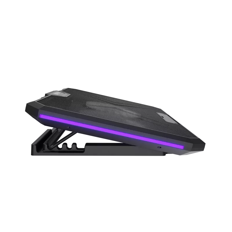 FURY GUNBAI G3 nešiojamojo kompiuterio aušinimo stovas 14.1–17.3 col., 2 ventiliatoriai, RGB apšvietimas, 2× USB
