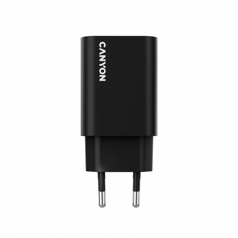 Sieninis įkroviklis CANYON OnCharge 30CL 30W PD 1 prievadas EU kištukas Juodas
