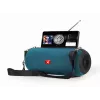 Nešiojamas stereofoninis garsiakalbis GEMBIRD SPK-BT-17-G — Bluetooth 5.1, 5 W RMS, 1200 mAh, MicroSD, FM, AUX