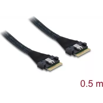 DELOCK PCIe 4.0 plonas SAS kabelis SFF-8654 8i (0,5 m) modelis 82303