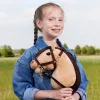 Žaislinis arkliukas ant lazdos HOPPIHORSE Hobby Horse A4 smėlio spalvos