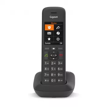 Gigaset C575 analoginis/DECT telefonas su skambučio numerio atpažinimu, juodas