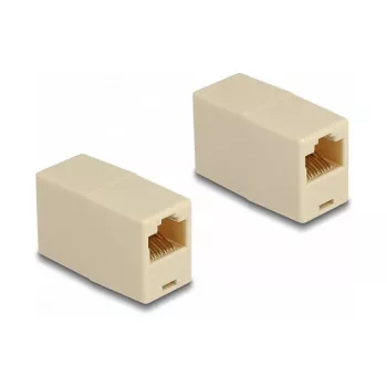 DeLOCK RJ45 lizdas – RJ45 lizdas adapteris UTP smėlio spalvos Moteriškas/Moteriškas