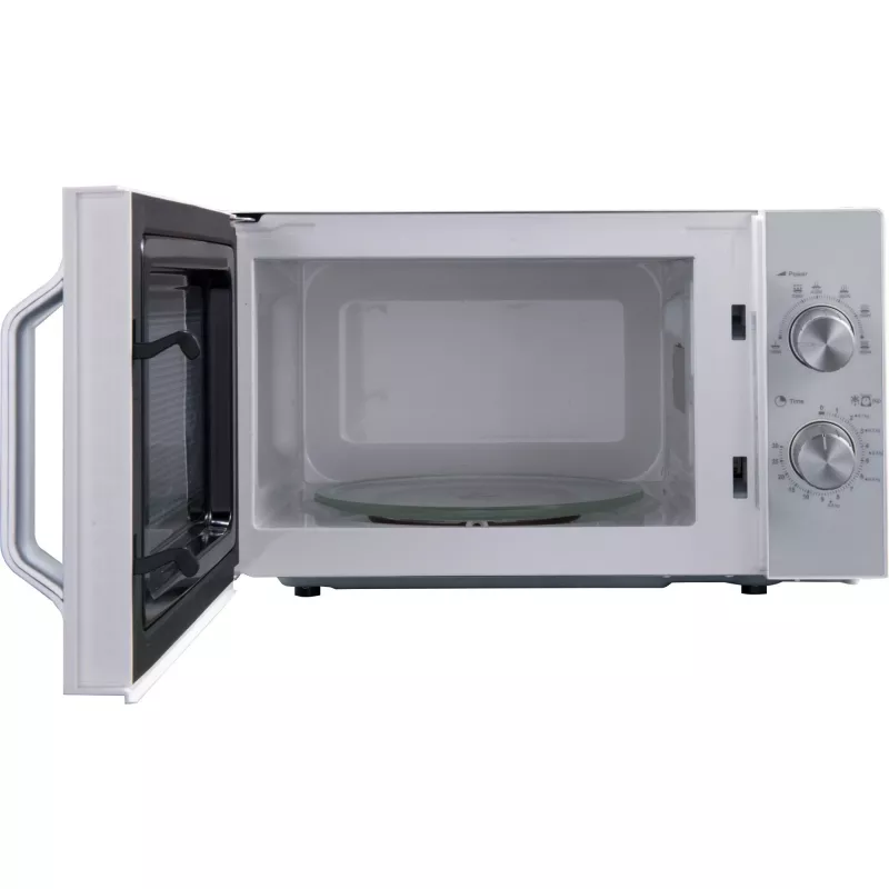 Mikrobangų krosnelė Sharp R204WA, sidabrinė/balta, 20 L, 800 W