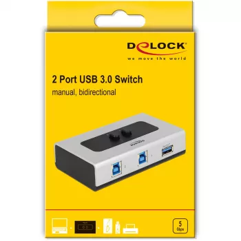 DeLOCK 87667 USB 3.0 2 prievadų dvikryptis jungiklis
