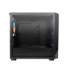 Montech X5M (B) „Micro Tower“ kompiuterio korpusas – Micro-ATX/Mini-ITX, 3×120 mm priekyje, 1×120 mm gale, palaiko ATX maitinimo šaltinį, 2×3,5 colio + 4×2,5 colio, juodas