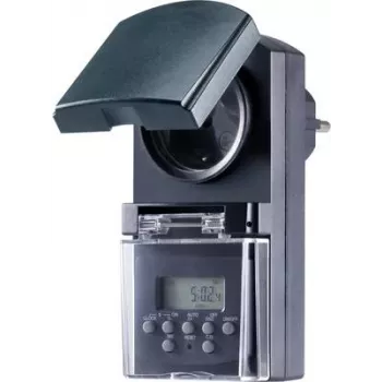 Basetech BT-2106308 Skaitmeninis kištukinis laikmatis su savaitės programa, 1800 W, IP44, atgalinio skaičiavimo ir atsitiktinumo funkcija