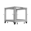 Atviras stovas 19 inch 9U 600x600-1100 reguliuojamas pilkas