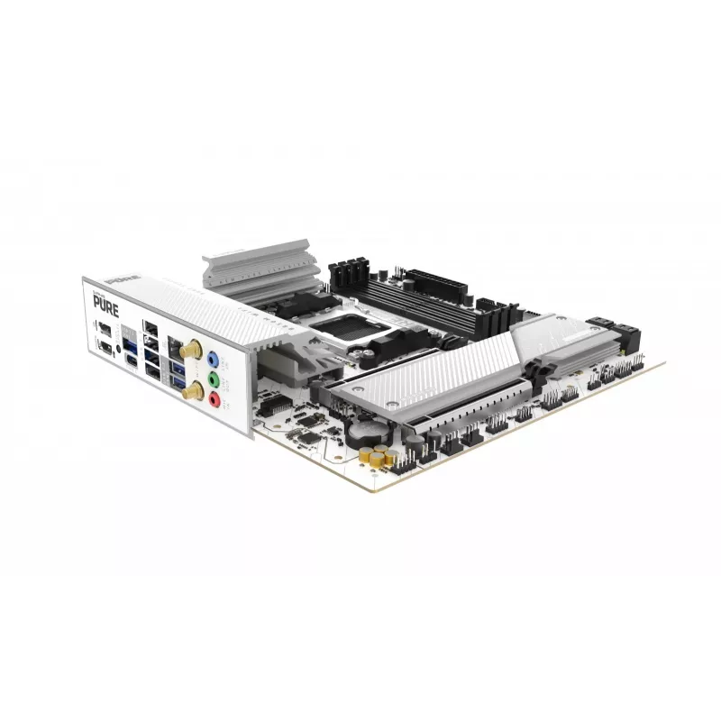 Motininė plokštė Sapphire PURE B850M WIFI Micro ATX — AMD B850, Socket AM5, DDR5 iki 8000 MHz, 4 DIMM, Wi‑Fi 6, 2.5Gb LAN, 2× M.2, PCIe 5.0 x16
