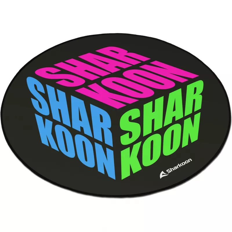 Kėdės kilimėlis Sharkoon SKILLER SFM11 Cube mėlynas/žalias/rožinis poliesteris 1200x1200x5 mm